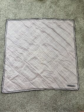Burberry Nova Check Cotton Scarf / Bandana | Light Lavender Lilac | 18” x 19”